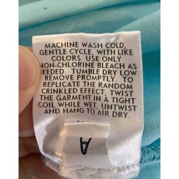 Eileen Fisher Button Up Linen Shirt Size Small Women’s Blue - Picture 5 of 9